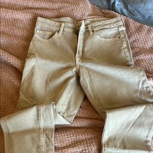 Old Navy High-Rise O.G. Straight Tan Jeans